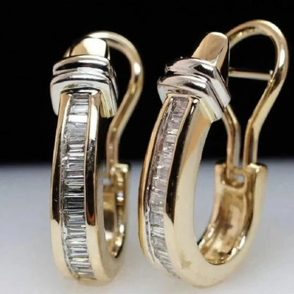 Boucles d'Oreilles Créoles Cristal Vintage | Or