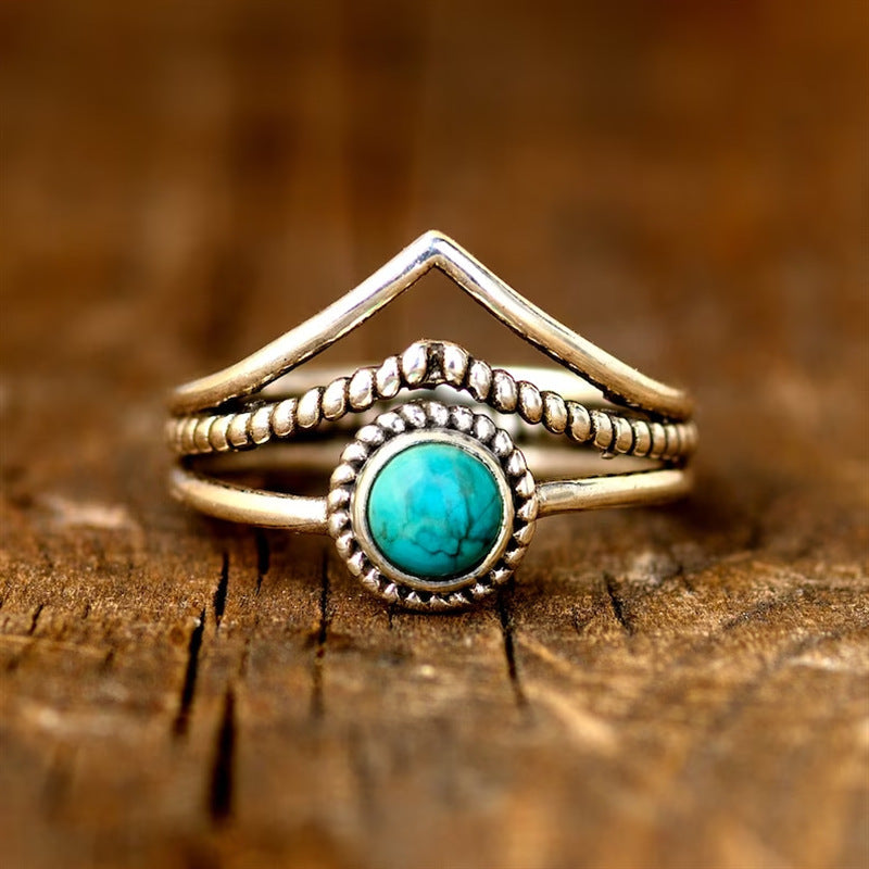 Bague Perles Turquoise Velora | Or