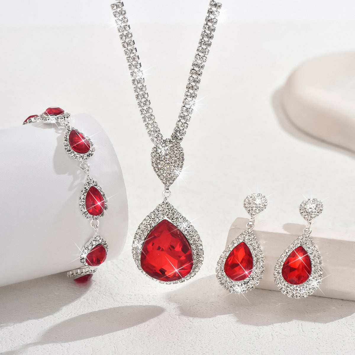Parure Bijoux Thalira Bloodwynne | Or Blanc