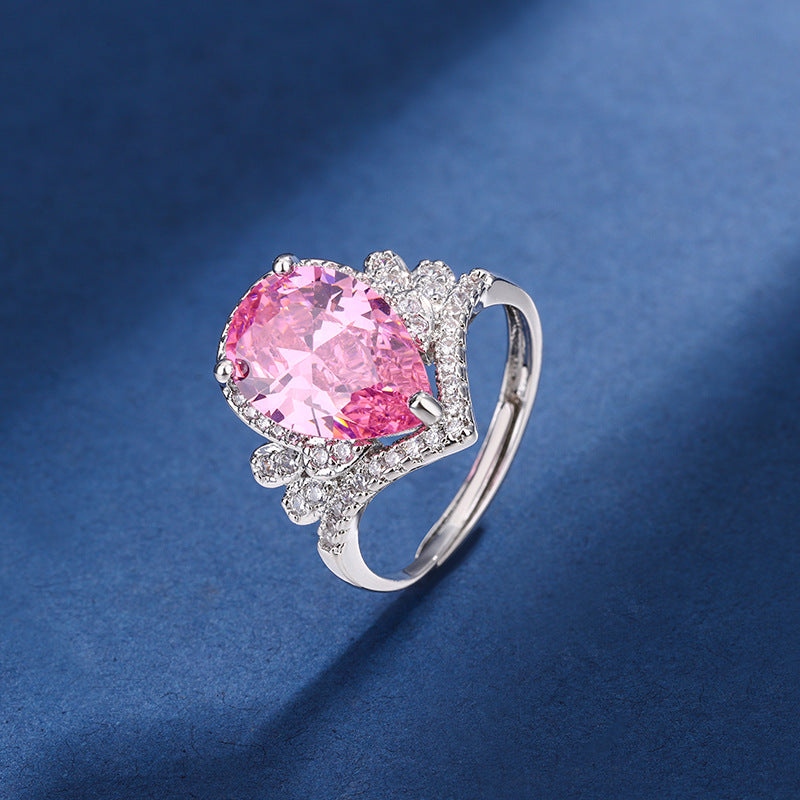 Parure Aria Larme Rose | Or Blanc