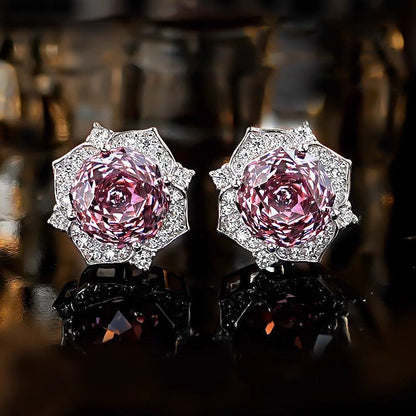 Parure Amara Aurore Rose | Or Blanc