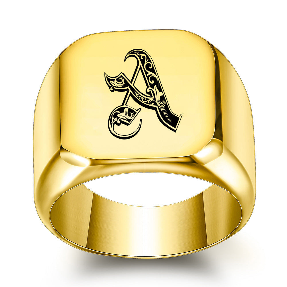 Bague Initiale Noble Classique | Or