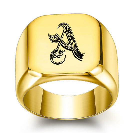 Bague Initiale Noble Classique | Or