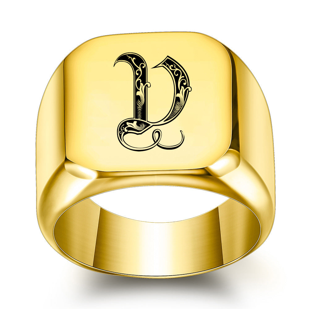 Bague Initiale Noble Classique | Or