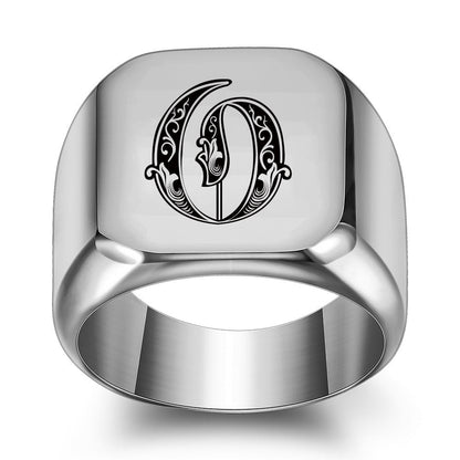 Bague Initiale Noble Classique | Or Blanc