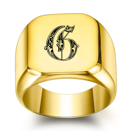 Bague Initiale Noble Classique | Or