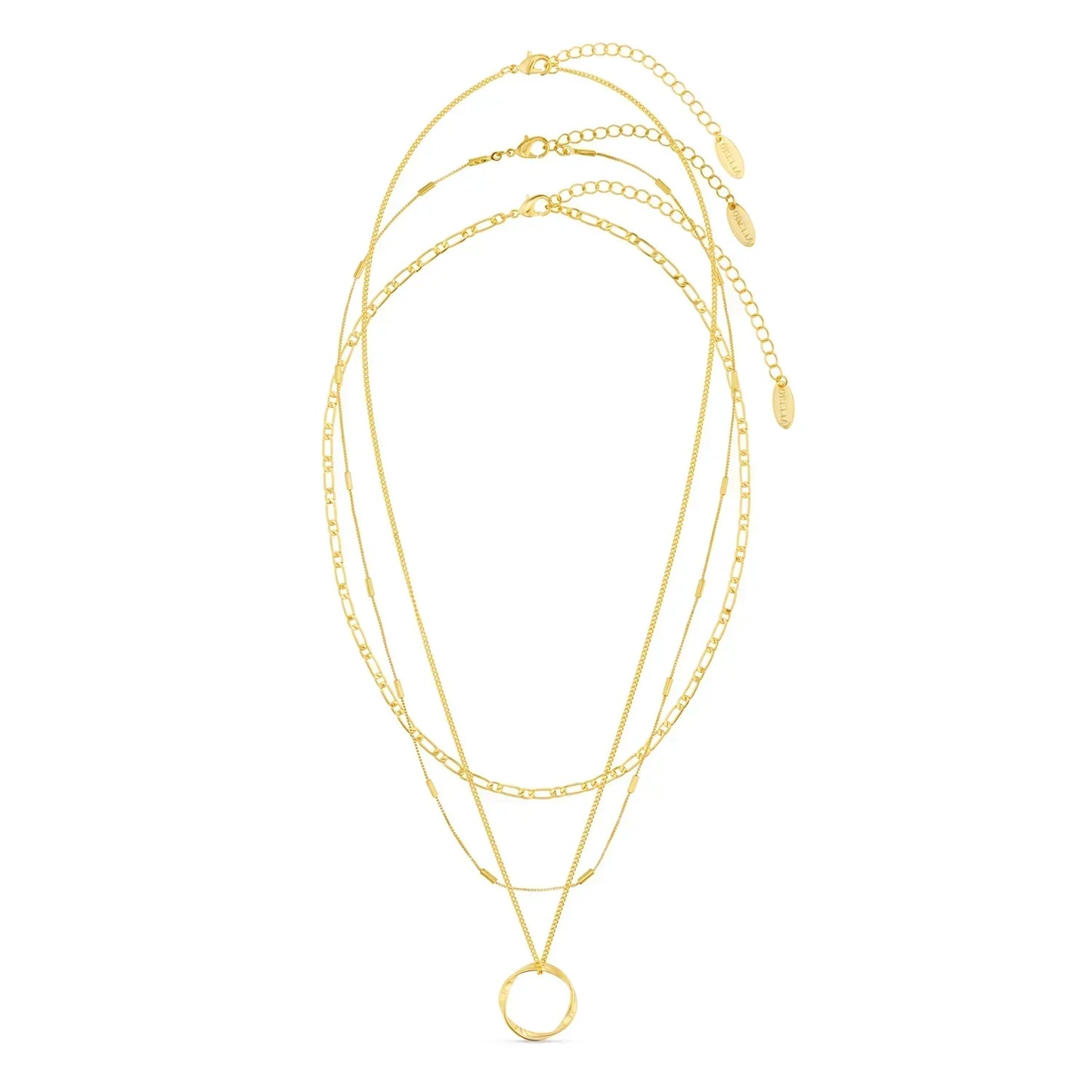 Collier Triple Rang Cercle Ouvert | Or