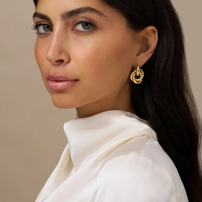 Boucles d'Oreilles Entrelacées Audacieuses | Or