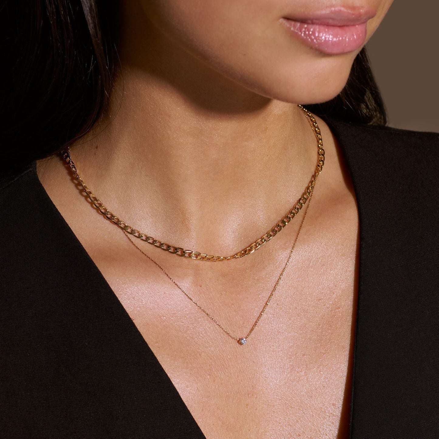 Collier Chaîne Gourmette Plate | Or