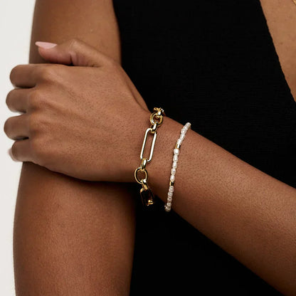 Bracelet Maille T-Bar | Or