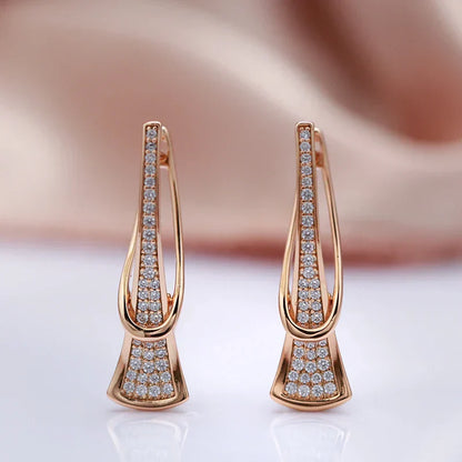 Boucles d'Oreilles Cristal Couches Rayonnantes | Or
