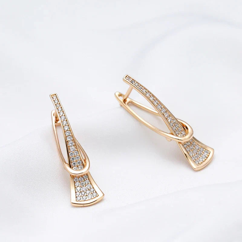 Boucles d'Oreilles Cristal Couches Rayonnantes | Or