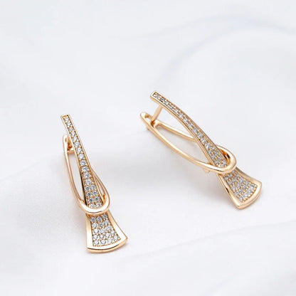 Boucles d'Oreilles Cristal Couches Rayonnantes | Or
