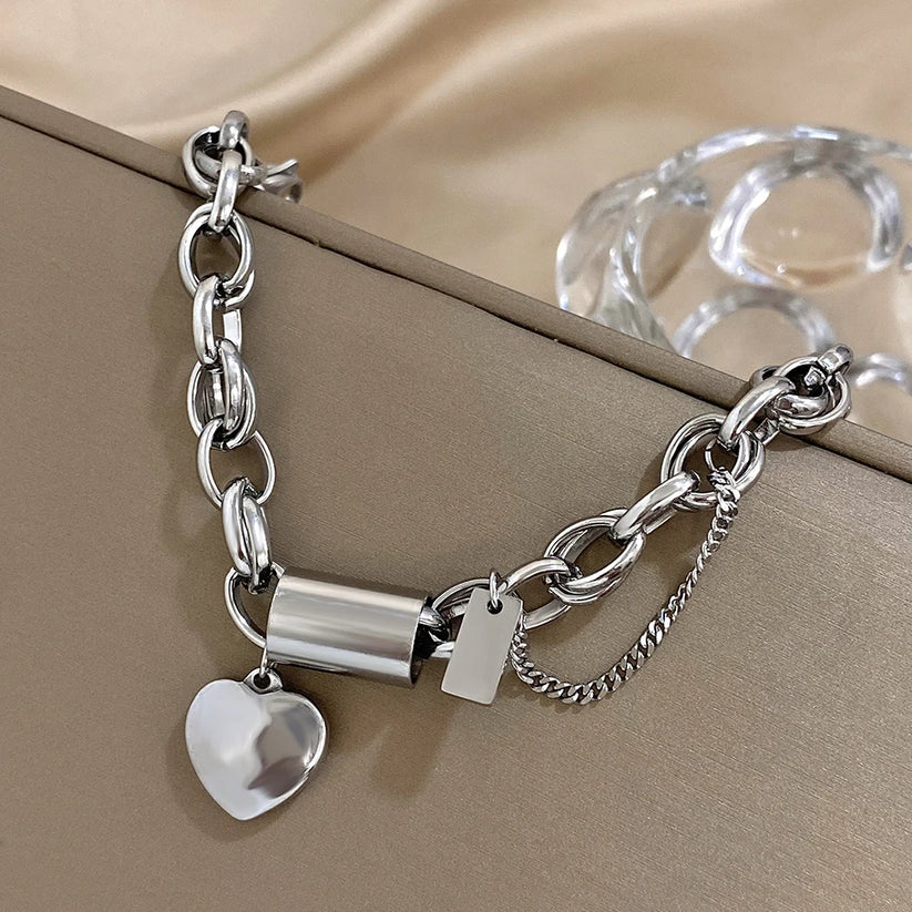 Bracelet Épais Cœur | Or
