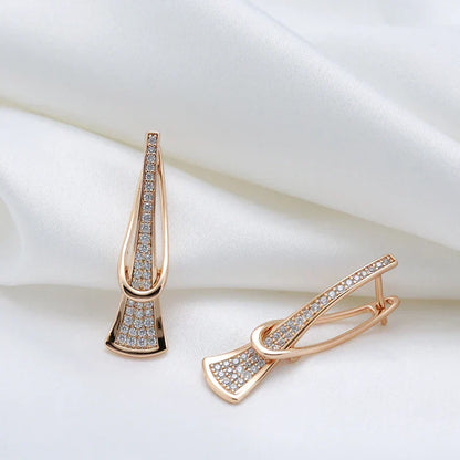 Boucles d'Oreilles Cristal Couches Rayonnantes | Or