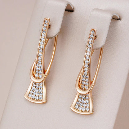 Boucles d'Oreilles Cristal Couches Rayonnantes | Or