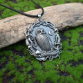 Collier Pendentif Hibou Mystique Lune et Champignon