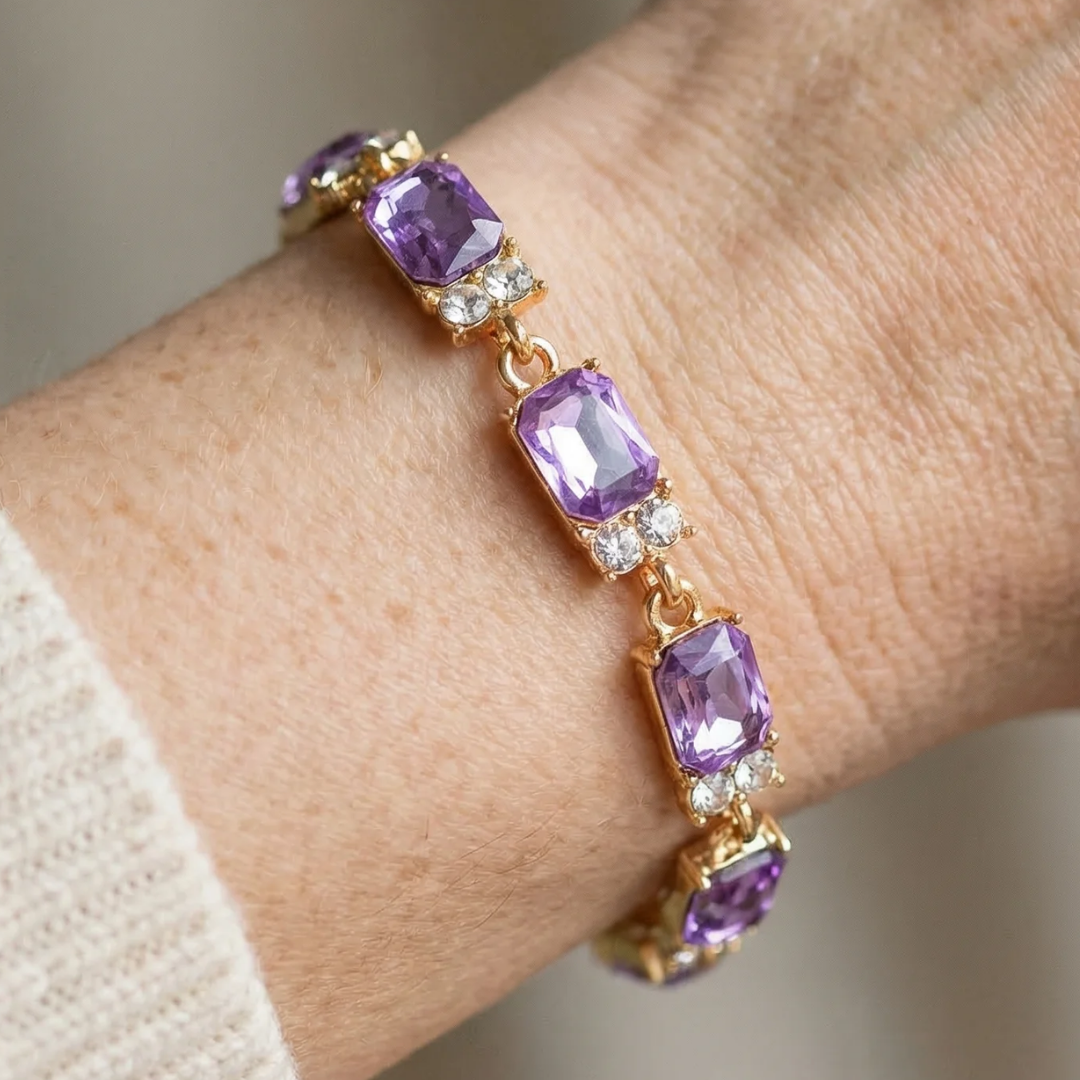 Bracelet Breloque Améthyste Valleria | Or