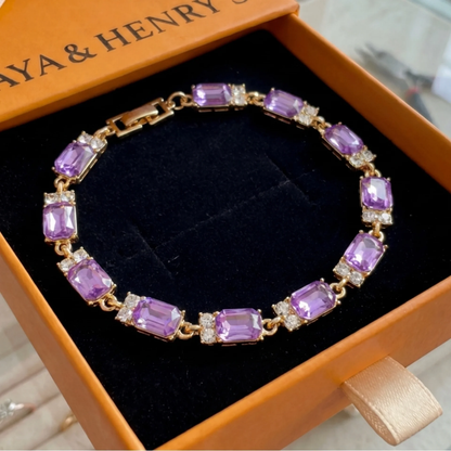 Bracelet Breloque Améthyste Valleria | Or