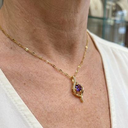 Collier Tourbillon Améthyste Vespera | Or