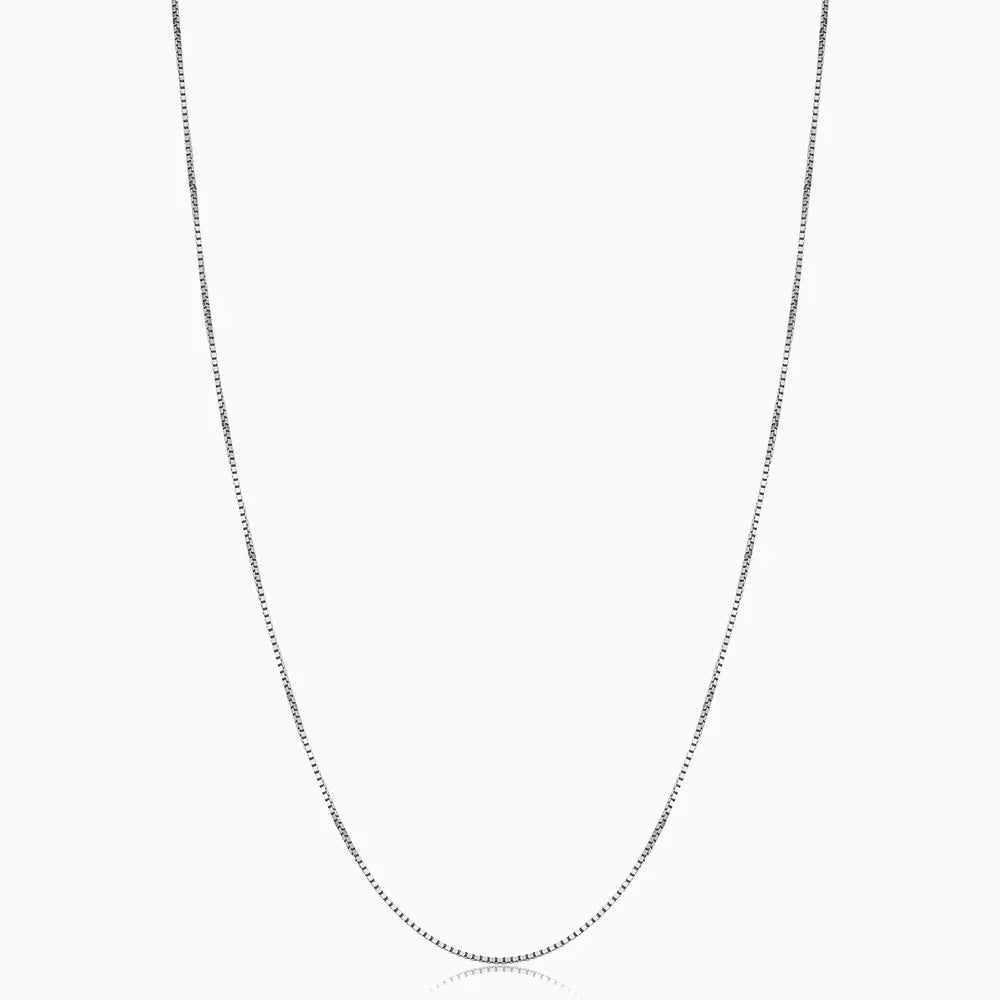 Collier Maille Carrée Bodega | Or Blanc