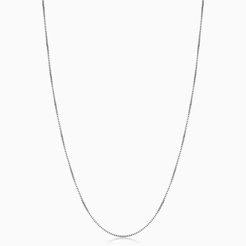 Collier Maille Carrée Bodega | Or Blanc