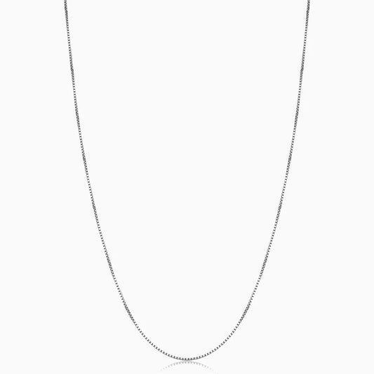 Collier Maille Carrée Bodega | Or Blanc
