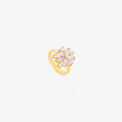 Bague Tournante Accent Floral | Or