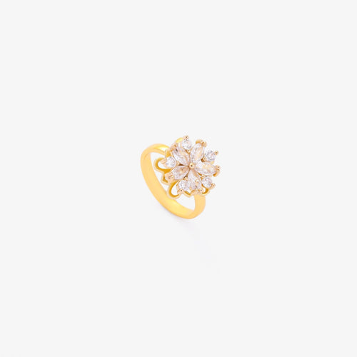 Bague Tournante Accent Floral | Or