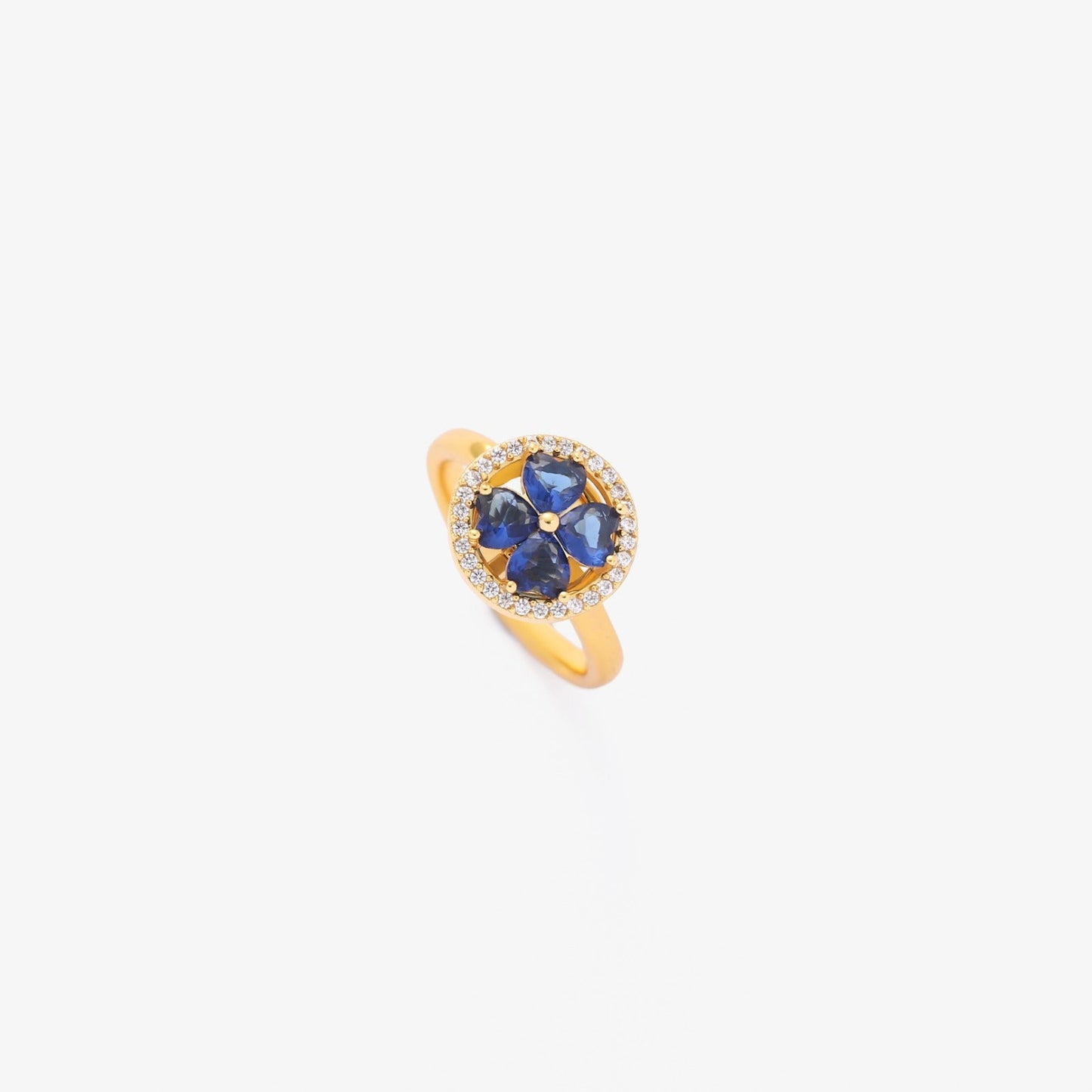 Bague Tournante Cœurs Saphir | Or