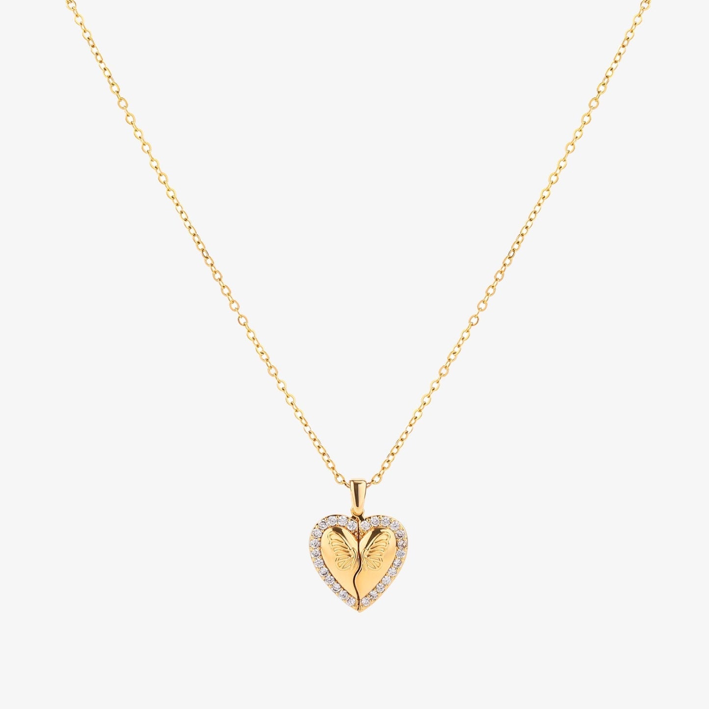 Collier Cœur Papillon | Or