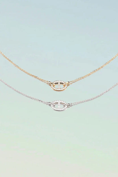 Collier Isla Marina | Or Blanc