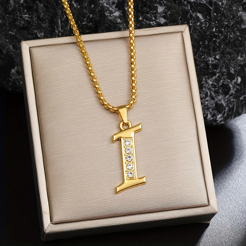 Collier Initiale Accent Cristal | Or