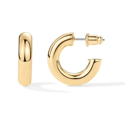 Boucles d'Oreilles Créoles Poussière d'Étoiles | Or