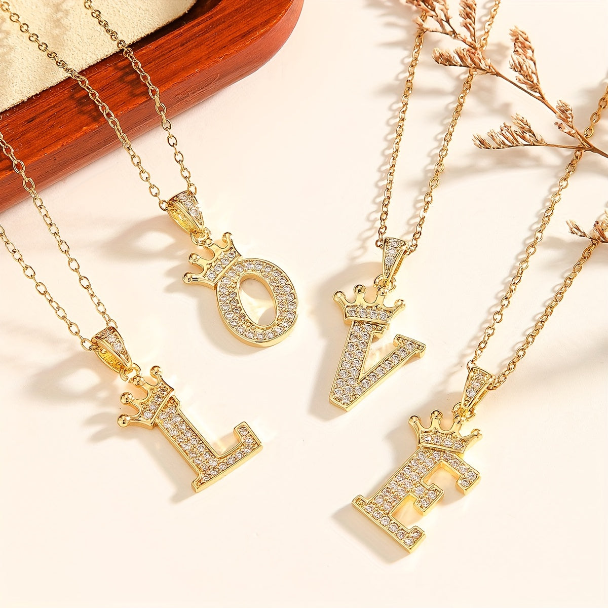 Collier Initiale Couronne | Or