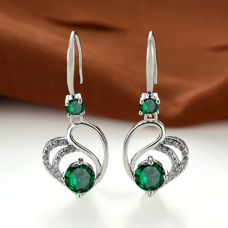 Boucles d'Oreilles Seraphina Duval | Or Blanc