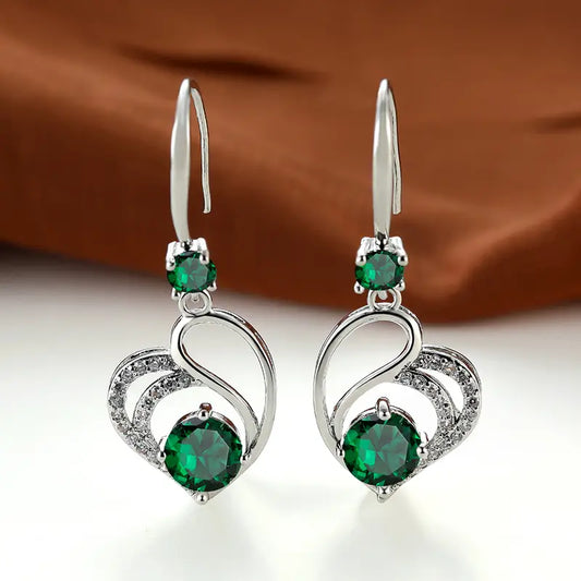 Boucles d'Oreilles Seraphina Duval | Or Blanc