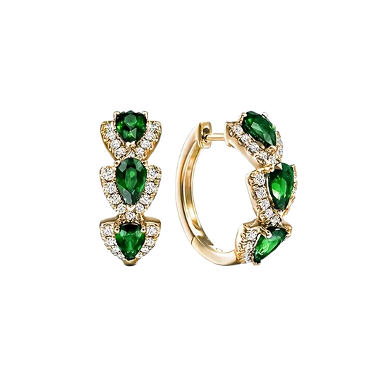 Boucles d'Oreilles Sylvarra Jadelisse | Or