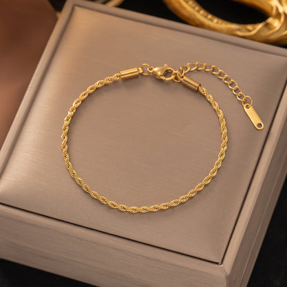 Bracelet Chaîne Torsadée | Or