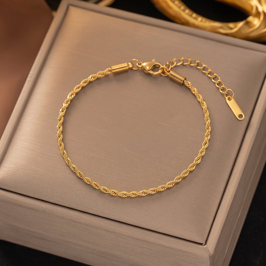 Bracelet Chaîne Torsadée | Or