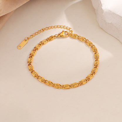 Bracelet Chaîne Tressée Nusa | Or Blanc