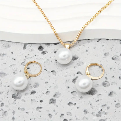 Parure Bijoux Perle Grâce Dorée | Or