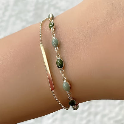 Bracelet Duo Olivia Moss | Or