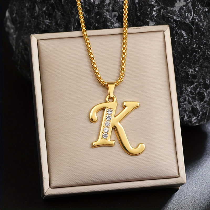 Collier Initiale Accent Cristal | Or