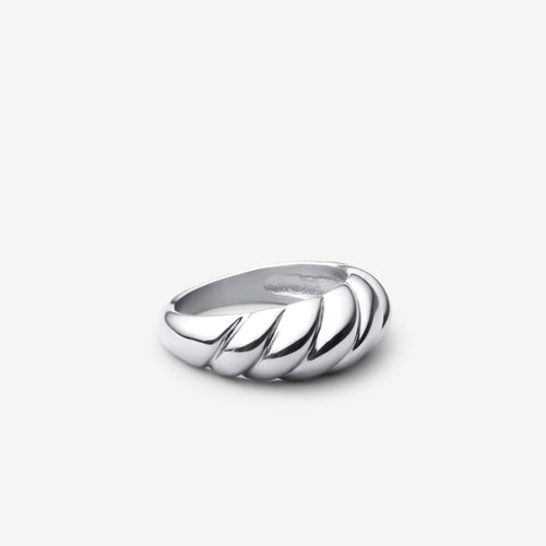 Bague Croissant | Or Blanc