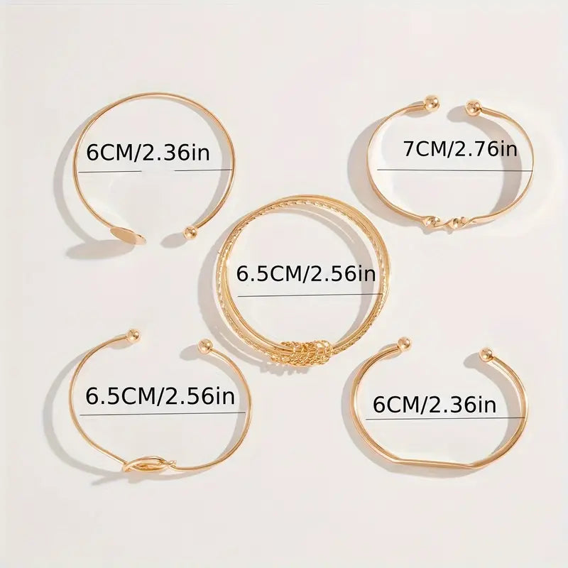 Parure Bracelets Nœuds Élégants | Or