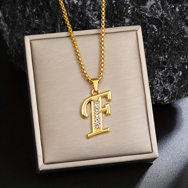 Collier Initiale Accent Cristal | Or