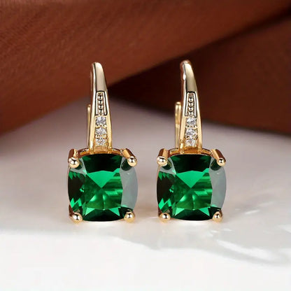 Boucles d'Oreilles Créoles Pierre Mystique | Or