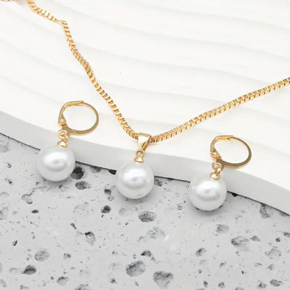 Parure Bijoux Perle Grâce Dorée | Or