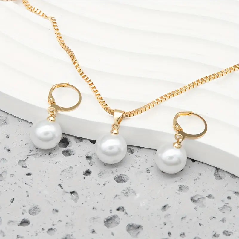 Parure Bijoux Perle Grâce Dorée | Or
